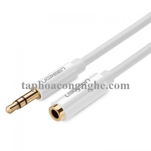 Ugreen 10746 0.5M màu Trắng Cáp âm thanh 3.5mm nối dài AV124 30010746